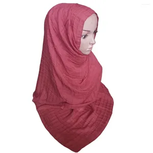 Etnische Kleding Kreukels Moslim Hoofddoek ModeLange Sjaals Islamitische Hoofd Wrap Arabische Wraps Tulband Hijab Voor Vrouwen Softy Sjaal