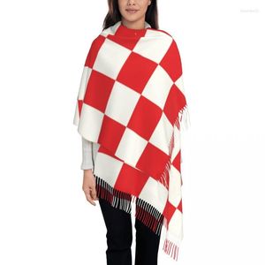 Vêtements ethniques Croatie Style Échecs Gland Écharpe Femmes Doux Châle Wrap Lady Écharpes D'hiver