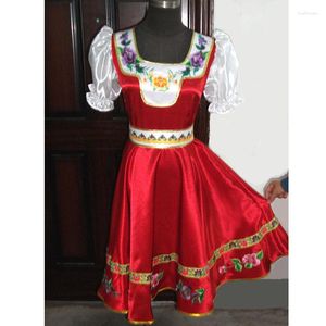 Vêtements ethniques sur mesure Costumes de danse folklorique russe robe pour enfants adultes traditionnel Russie Performance porter des robes longues de scène