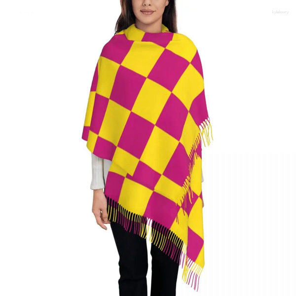 Vêtements ethniques Impression personnalisée Royal Chessboard Écharpe Hommes Femmes Hiver Chaud Foulards Jeu de société Échecs Châles Wraps