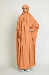 Etnische kleding aangepaste groothandel Dubai Turkije grote zoom vaste kleur moslimgewaad islimjurk Midden -Oosten standaardkleding hijab Abaya T240510