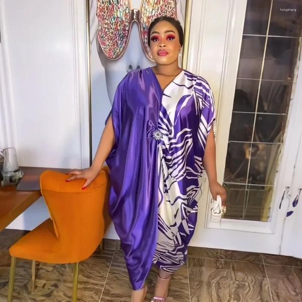 Vêtements ethniques Dashiki Africain Plus Taille Robes pour femmes Printemps Été Polyester Imprimer Longue Robe Maxi Robes de soirée