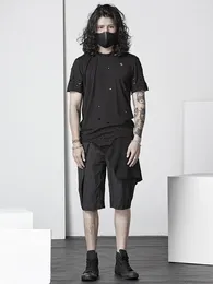 Vêtements ethniques Design Shorts asymétriques Casual Summer Dark Japonais Hong Fashion Pantalons pour hommes