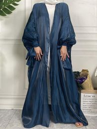 Diseño de ropa étnica Vestido de noche musulmán Kimono islámico Marrón Abaya Kaftans para mujeres Morocon Burka Ramadán Turco Velo largo 2XL