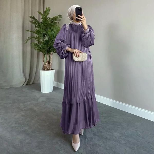 Vêtements ethniques Diamond Party Robe de bal Femmes Abaya Musulman Kimono Khimar Hijab Robes Eid Islam Kaftan Kebaya Dubaï Longue Robe