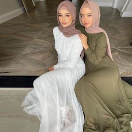 Etnische kleding djellaba moslimjurk grote swing abaya elegante long abayas vrouwen bescheiden slijtage slijtage riem wy20ethnic