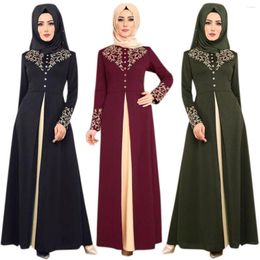 Etnische kleding DonSignet Moslimjurk Fashion Abaya Dubai Appliques Turkije Vrouwen elegant lang