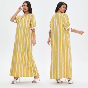 Ropa étnica Donsignet Moda musulmana Vestido de mujer Pijamas Túnicas árabes de verano Vestidos Medio Oriente Arabia Dubai Abaya Turquía Robe