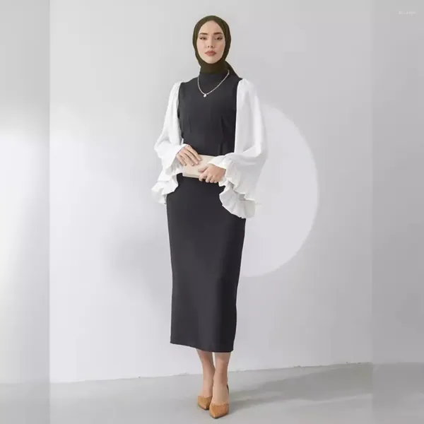 Vêtements ethniques Dubaï Abaya Femmes musulmanes Maxi Dress Fashion Elegant Turkey Party Gown Islamic Saudi Arabe Femme Musulman Vestidos Robe