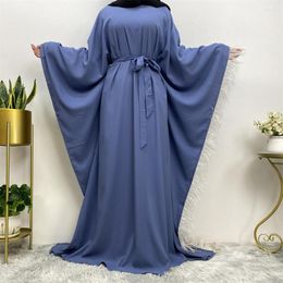 Vêtements ethniques Dubaï Mode Abaya Arabe Turquie Islam Musulman Plumes Maxi Dress Robes Élégantes Pour Femmes Robes Femme Musulmane Caftan