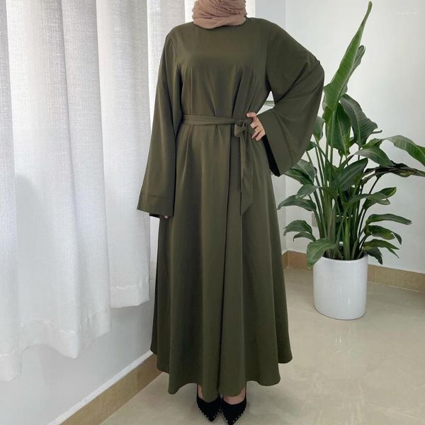Vêtements ethniques EID 2023 Dubai Abaya Robe Maxi Lâche pour femmes hautes Musulman Islamique Robe à manches longues Caftan Modesty Plus Taille Turquie