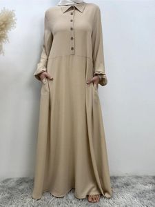 Vêtements ethniques Eid Mariffon Muslim Robe pour femmes Abaya Casual Maroc Party Robes Ramadan Lace-Up Kaftan Islam Dubai Arab Long Robe 2024