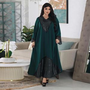 Vêtements ethniques Eid Djellaba Abaya Dubaï Robe longue à paillettes Femmes Turquie Arabe Jalabiya Mode musulmane Ramadan Kaftan Robe islamique Robe