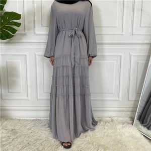 Vêtements ethniques Eid mode en mousseline de soie Abaya dubaï Robe élégante femmes musulmanes turquie caftan Islam arabe Maxi robes Ramadan Robe modeste
