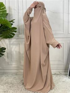 Etnische kleding Eid Abaya met capuchon Moslimvrouwen Gebedskleding Eén stuk Jilbab Lange Khimar-jurk Volledige dekking Ramadan Abaya Dubai Islamitisch