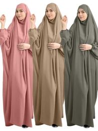 Vêtements ethniques Eid Hooded Femmes musulmanes Hijab Robe Prière Abaya Long Khimar Couverture complète Ramadan Robe Abayas Islamic Clothes Niqab Jilbab T240515