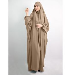 Etnische kleding Eid Hooded Moslimvrouwen hijab Just Gebed kledingkleding Volledig dekking Ramadan jurk islamitische kleding niqab moslimjurk vrouwen 230325