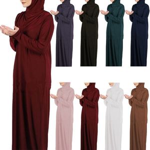Ethnic Clothing Eid Hooded Muslim Women Hijab Dress Prayer Garment Jilbab Abaya Long Khimar Ramadan Gown Abayas Dubai Robe Islamic Clothes Niqab 230324