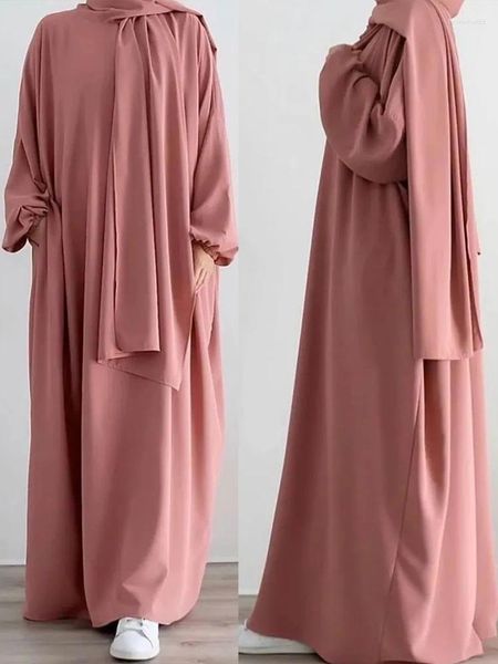 Vêtements ethniques Eid Capuchon One Piece Jilabab Femmes musulmanes Hijab Robe Prière Vêtement Abaya Longue Khimar Ramadan Robe Abayas Vêtements islamiques