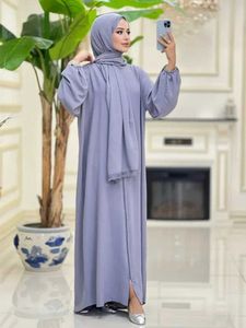 Vêtements ethniques Eid Hoody Abaya pour femmes Lace Hijab Hooded Robe One Piece Up Robe Muslim Prayer Robe Caftan Overhead Arab 2023 T240515