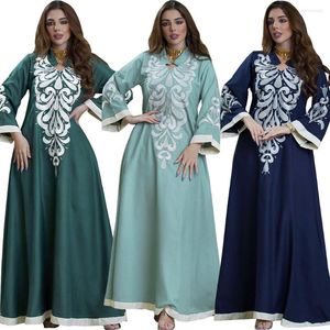 Vêtements ethniques Eid Muarak Ramadan Femmes Broderie Abaya Robe Longue Turquie Arabe Islam Africain Dubaï Pakistan Jalabiya Caftan Caftan Robe