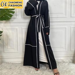 Etnische kleding Eid Mubarak Abaya Dubai Mode Vest Kaftan Arabische Turkse Islamitische Moslim Voor Vrouwen Bescheiden Gewaad Mujer Ropa Kimono