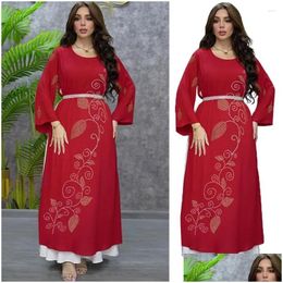 Vêtements ethniques Eid Mubarak Caftan Femmes musulmanes diamants Abaya pour la Turquie Dubaï