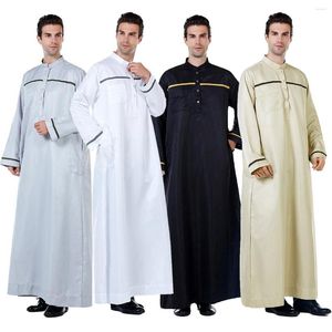 Vêtements ethniques Eid Mubarak Kaftan Dubaï Abaya Turquie Hommes Musulmans Arabe Islamique Vêtements De Luxe Arabie Saoudite Longue Robe Lâche Jubba Thobe
