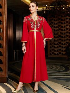 Vêtements ethniques EID Robe musulmane Abaya pour femmes Diamond Jalabiya Maroc Robes de soirée Dubaï Soirée Abayas Kaftan Robes Arabe Longue Robe