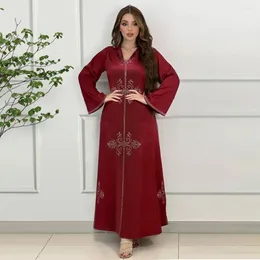 Ropa étnica Eid Muslim Dress Dubai Abaya Vestidos africanos Mujeres Jalabiya Moracana Kaftan Partido con túnica con capucha 2023 Ramadán elegante