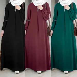 Etnische kleding Eid moslim feestjurk Marokko Kaftan Turkije Abaya Dubai Kaftans voor vrouwen Gebedskleding Islam Gewaad Ramadan Zonnejurk (geen