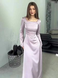 Etnische kleding Eid moslim feestjurk satijn abaya voor vrouwen slanke fit veter-up jalabiya ramadan lange jurken vrouw diamant caftan vestidos limitos t240515