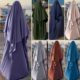 Vêtements ethniques Eid One Piece Prière Abaya Jilbab Hijab Kaftan Robe à capuche Longue Khimar Modeste Islam Dubaï Vêtements