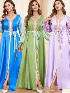 Etnische Kleding Eid Feestjurk Vrouwen Moslim Abaya Ramadan 2024 Arabische Marokko Abaya Dubai Islam Kaftan Robe Longue Musulmane Vestidos Largos