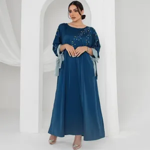 Vêtements ethniques Eid Ramadan Abaya Dubai Turquie Kimono Diamants Femme Musulmane Muslim Hijab Maxi Dress Islam Abayas pour femmes Robe Kaftan
