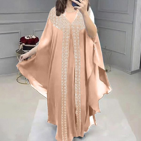Vêtements ethniques Eid Ramadan Abayas pour les femmes Dubaï Muslim Hijab Dress Sequins Marocain Turc Jalabiya Caftan Robe de soirée Islam