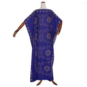 Etnische kleding Elegant African Design Dashiki Rhinestone Dress Bazin Hijab Maxi Robe jurk Riche sexy losse traditionele traditionele