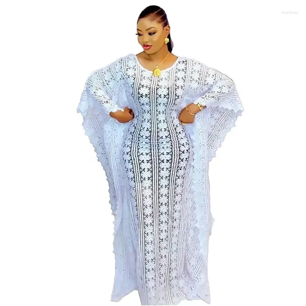 Vêtements ethniques Robes africaines élégantes pour femmes Traditional Dashiki Lace Boubou Mariage Robe de soirée