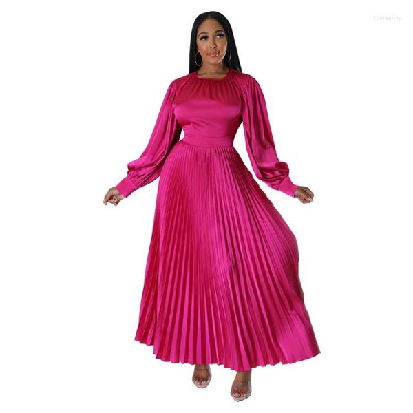 Ropa étnica vestidos africanos elegantes para mujeres 2023 Dashiki otoño primavera Maxi vestido señoras tradicional plisado