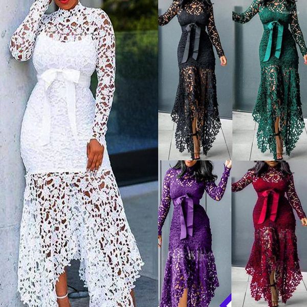 Ropa étnica Elegantes vestidos africanos Tallas grandes para mujeres 2023 Sexy Dashiki Lace Turquía Vestido de fiesta de boda Musulmán Kaftan Maxi África Vestido