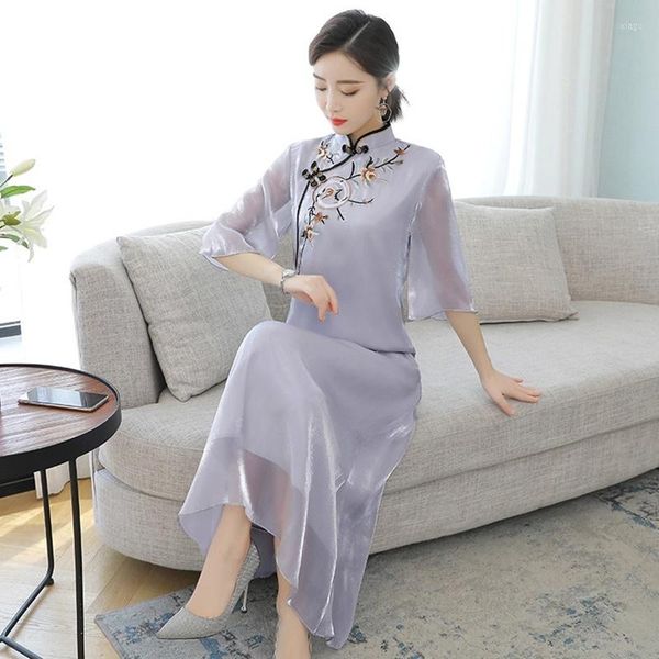Vêtements ethniques Robes chinoises élégantes Cheongsam Arrivée 2023 Vietnam Robe traditionnelle Qi Pao Oriental Qipao 10142