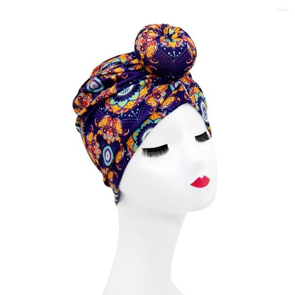 Vêtements ethniques Femmes musulmanes élégantes Turban Chapeau Cap Mode Style africain Foulard Chapeaux Turbante Mujer Bandana Lady Accessoires de cheveux