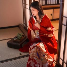 Vêtements ethniques femmes élégantes imprimer fleur Kimono robe Noble Geisha Cosplay Costumes traditionnels dames Yukata Kimonos robe japon fête