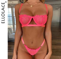 Vêtements ethniques Ellolace Lingerie Women039s Sous-vêtements Ensemble sexy érotique femme de soutien-gorge Femme 4036401