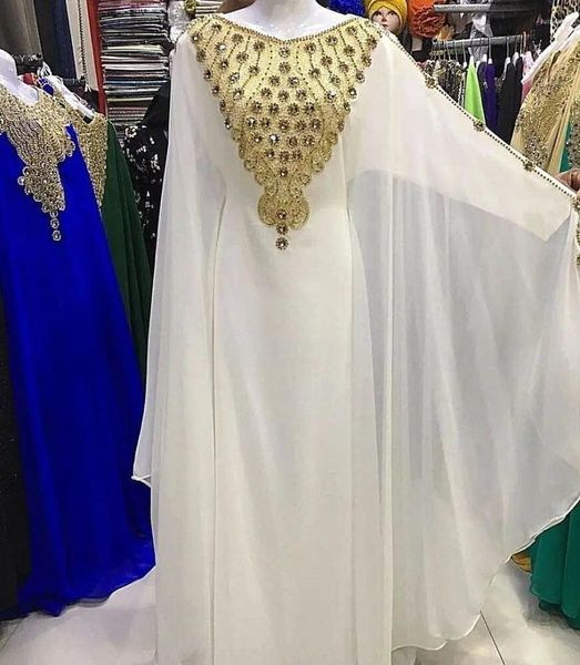 Ropa étnica Bordado Kurtas Dubai Kaftan Conjunto de 2 piezas Farasha Abaya Elegante Barco Cuello Rayón Robe