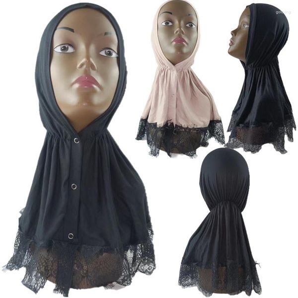 Ropa étnica est eid musulmán listos para usar hijabs para mujeres envolturas de cabeza de cobertura completa