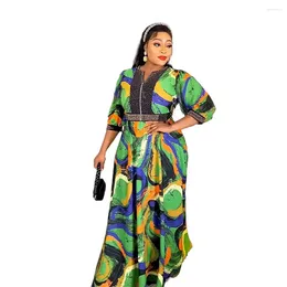 Etnische kleding avondjurk Aficaanse jurk voor vrouwen elegante dashiki lang op promotie prom print plus size mollige luxe verjaardag lendendoek