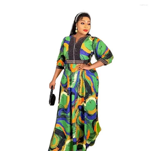 Robe de soirée des vêtements ethniques Robe Afican pour femmes élégant dashiki long sur promotion PROM PRIMS PLUS TAILLE CHUBBUD