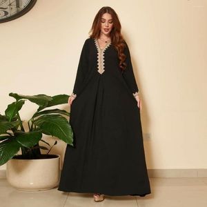 Vêtements ethniques Automne / Hiver Mode musulmane du Moyen-Orient Dentelle Style national Robe trapèze d'Asie du Sud-Est Abaya Femme Musulman Kimono