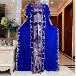 Vêtements ethniques mode Abaya africain dubaï turquie Dresse avec écharpe tissu de haute qualité paillettes broderie longue dame vêtements 230620